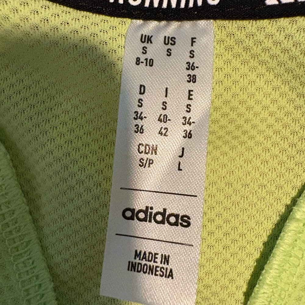 Adidas OTR Tank size Small pulse Lime Running Carrera New - Picture 7 of 7